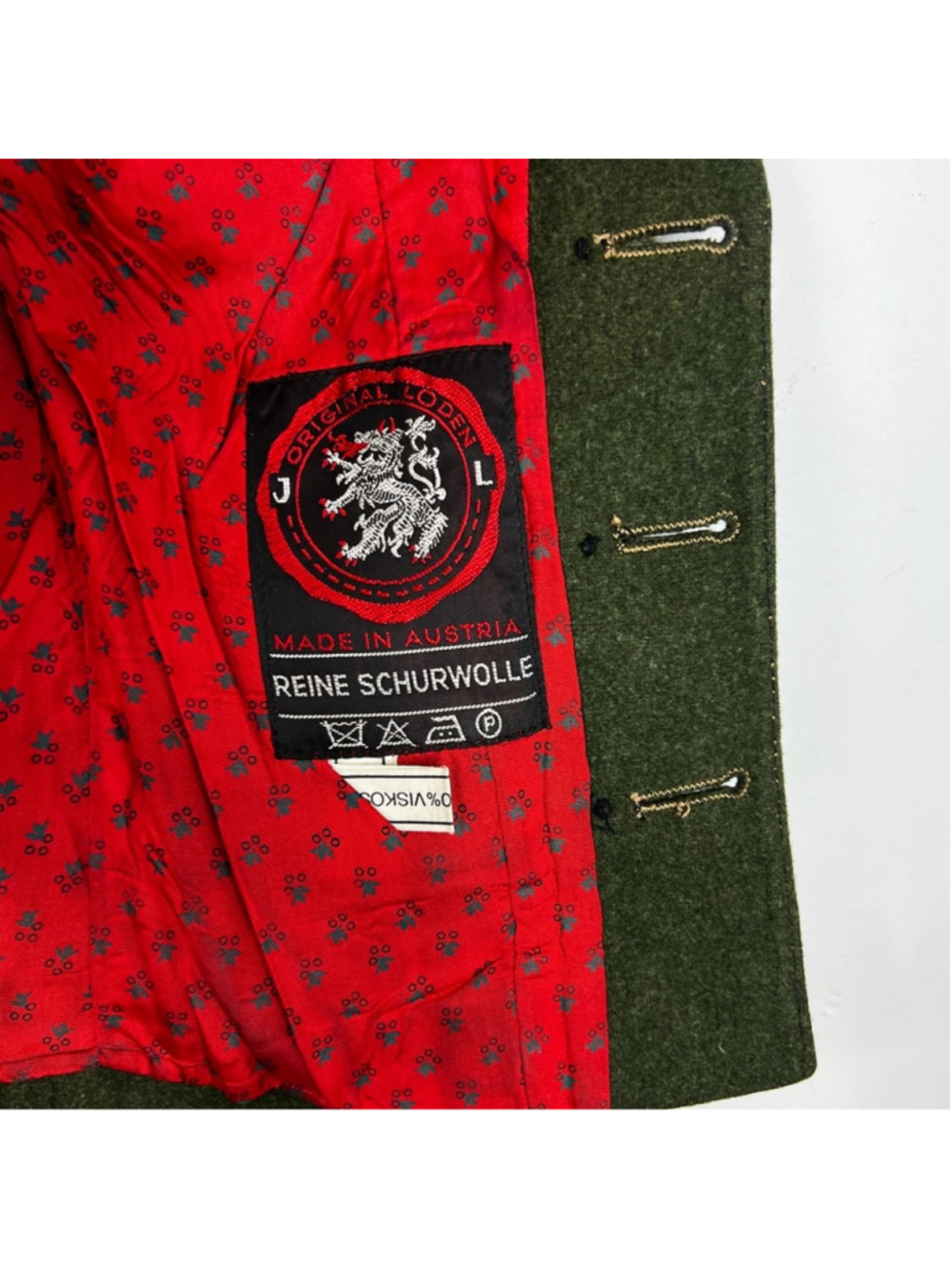 Vtg 80s 90s pure wool loden green tyrol alpinecore fitted waistcoat vest EU 36 - Picture 15 of 17